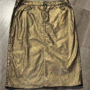 Marc New York Gold Pencil Skirt